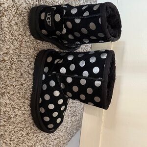 UGG Black Boots with Silver Dots